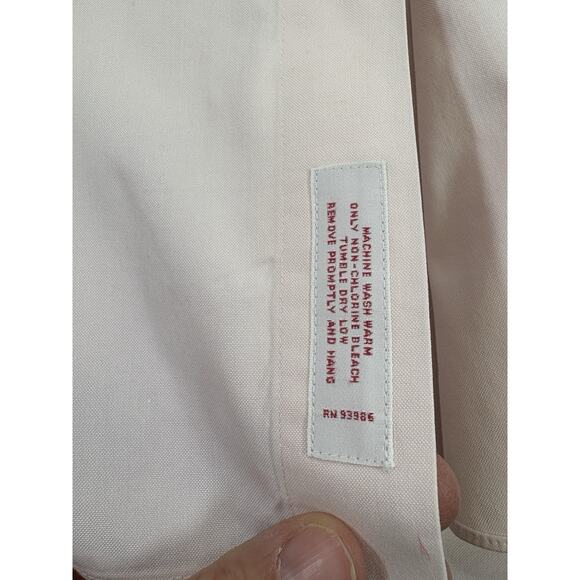Men’s Brooks Brothers Traditional Long Sleeve Pink Oxford Non-Iron Shirt 18.5-37 - Picture 7 of 7